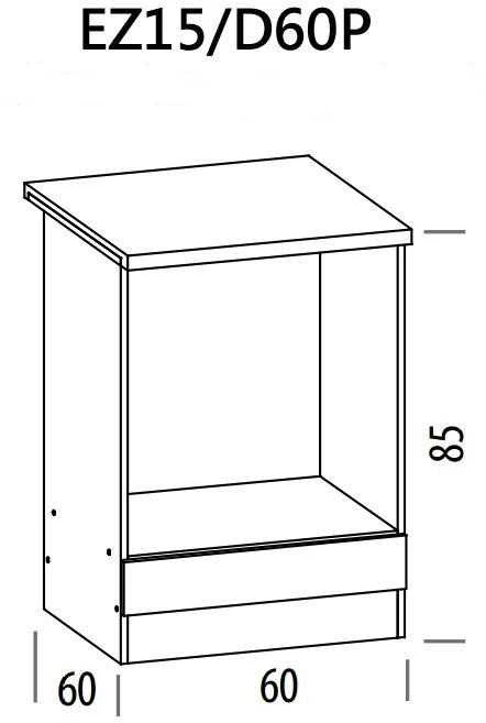 Liveo Pastatoma spintelė orkaitei ELIZA EZ15/D60P venge