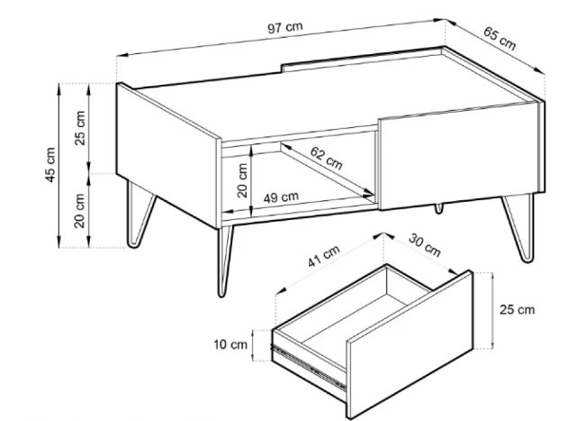 Piaski HARMONY staliukas L97