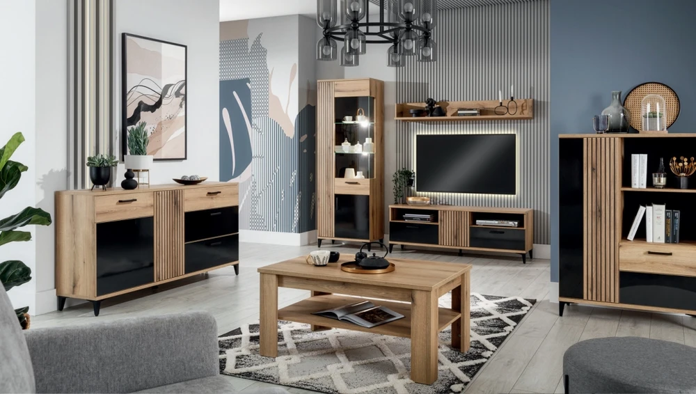 TV staliukas Vitrina Liveo ARIS AS7 kairinė
