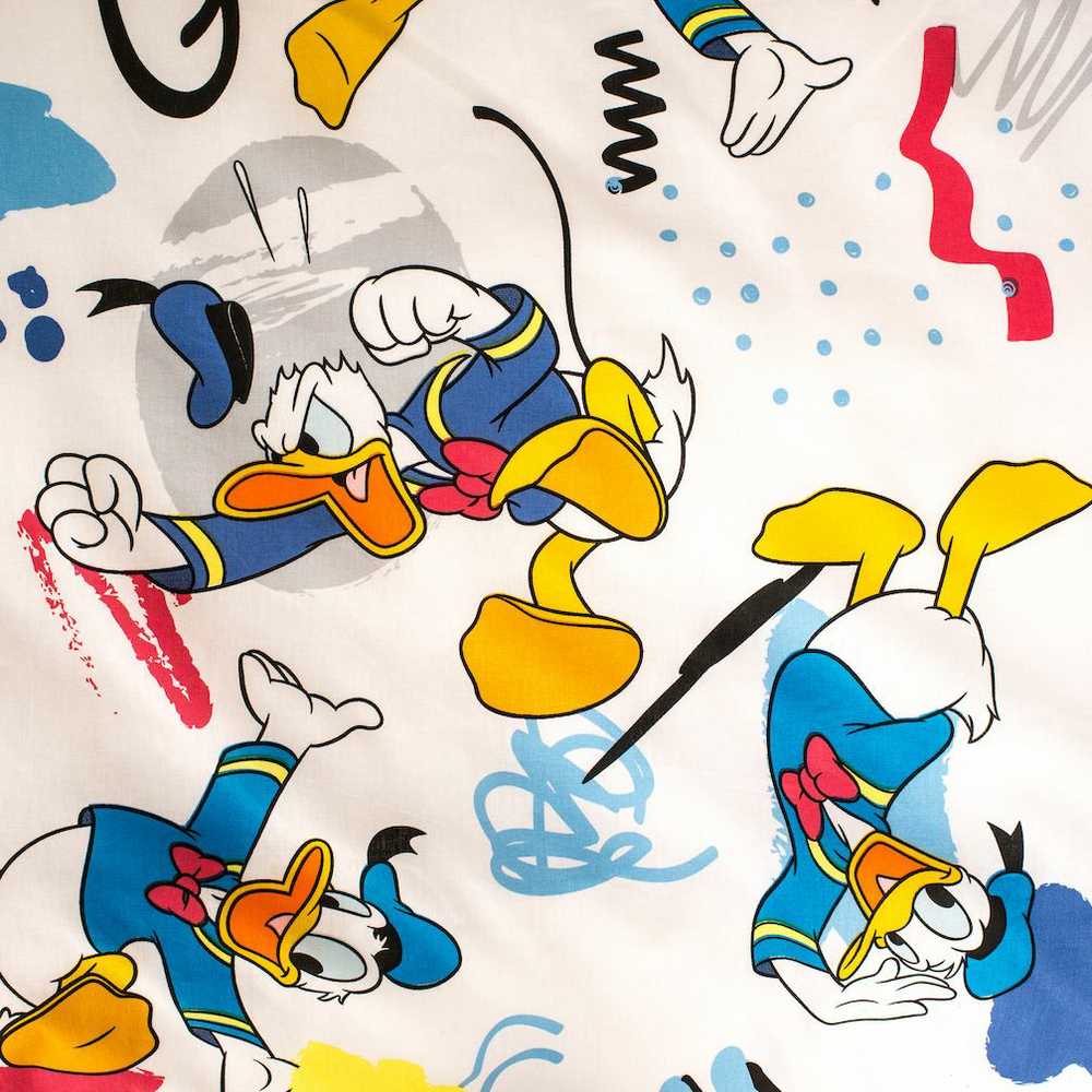 Patalynė bawełniana 140x200 Kaczor Donald Duck 9701 mėlyna poszewka 70x90