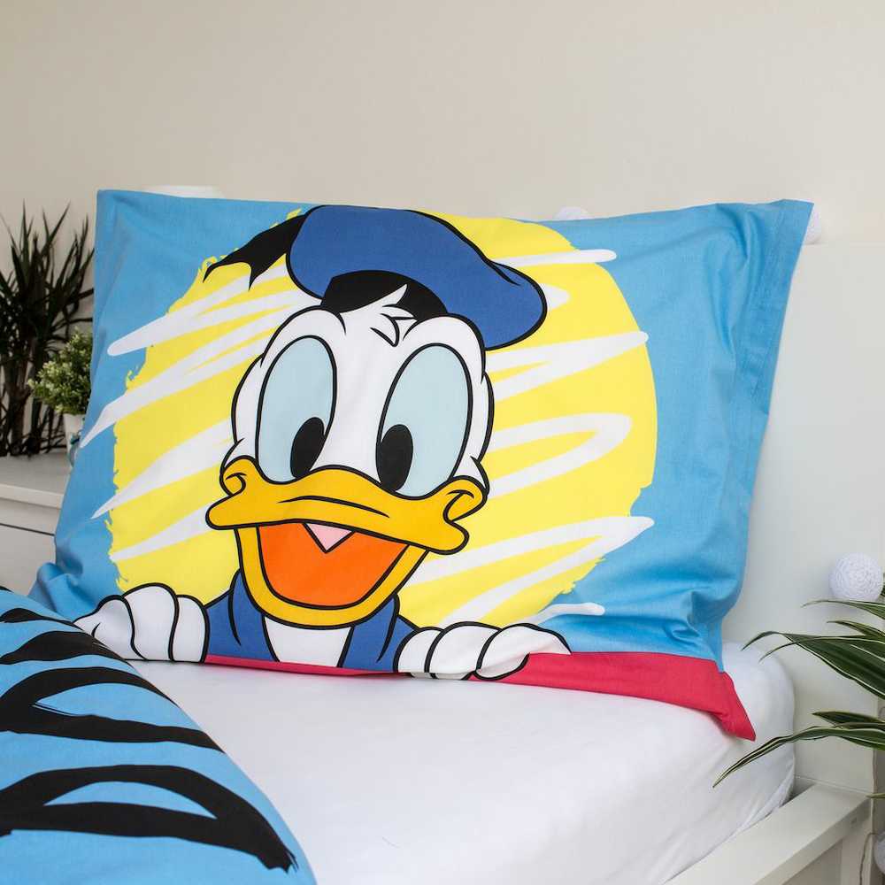 Patalynė bawełniana 140x200 Kaczor Donald Duck 9701 mėlyna poszewka 70x90