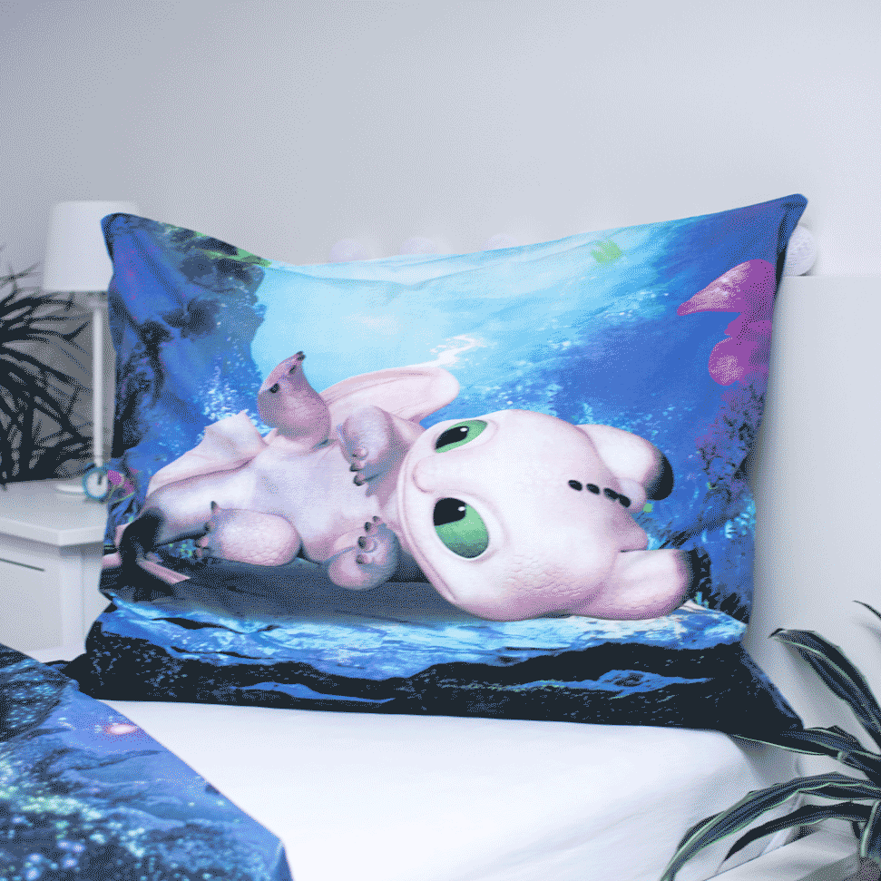 Patalynė bawełniana 140x200 Smok Jak uwolnić Smoka Dragons 6007