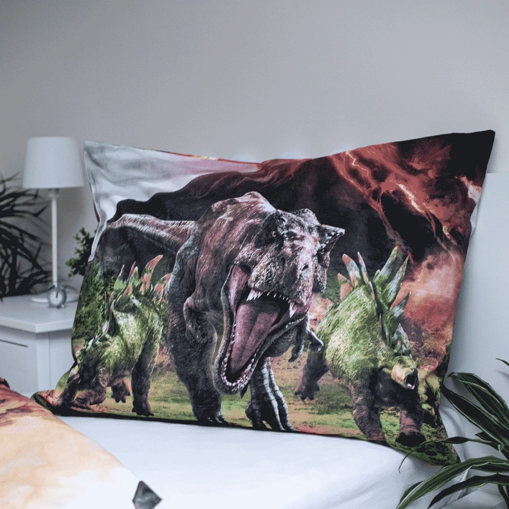 Patalynė bawełniana 140x200 Park Jurajski dinozaury wulkan 5994 Jurassic Park