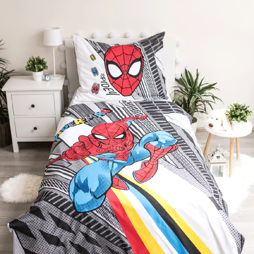 Patalynė bawełniana 140x200 Spiderman Człowiek Pająk pop 1568 poszewka 70x90