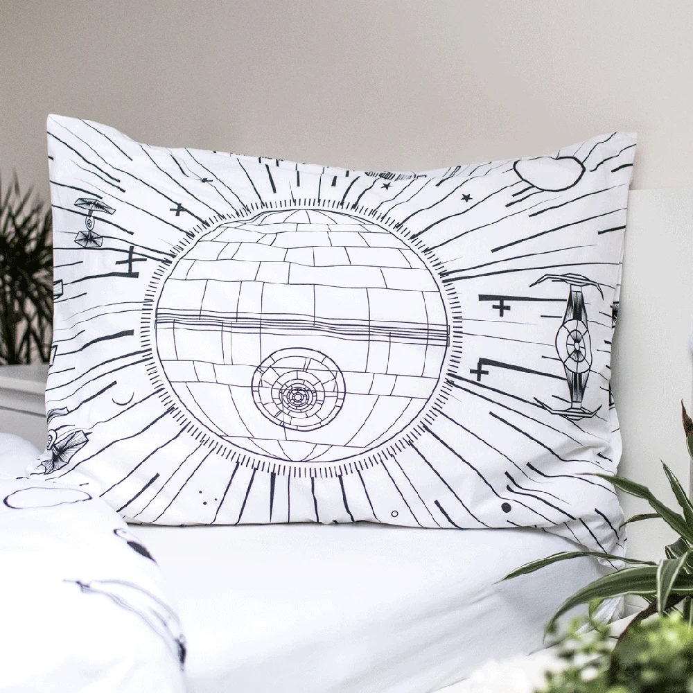 Patalynė świecąca w ciemności 140x200 Star Wars Gwiezdne Wojny 1629 bawełniana poszewka 70x90
