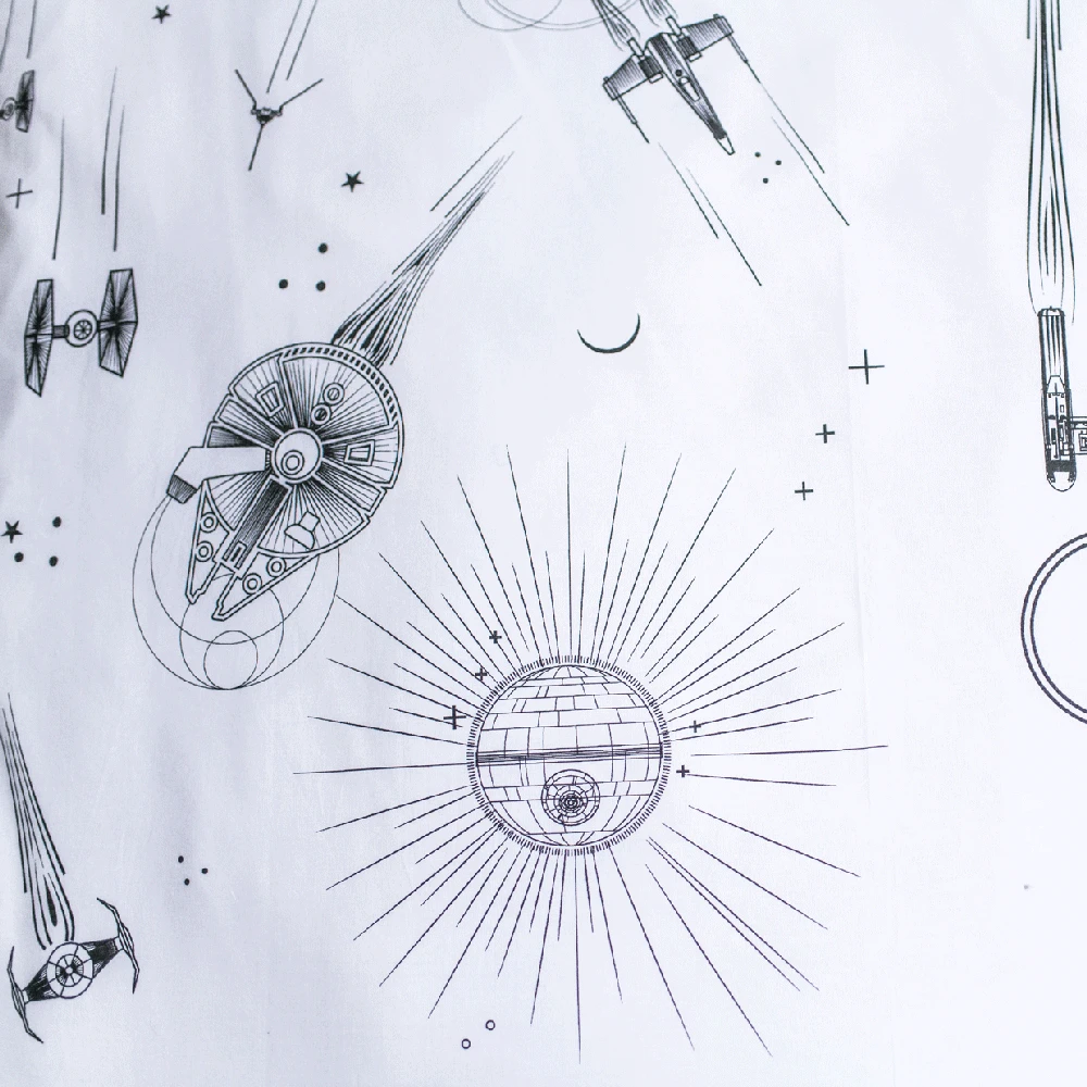Patalynė świecąca w ciemności 140x200 Star Wars Gwiezdne Wojny 1629 bawełniana poszewka 70x90