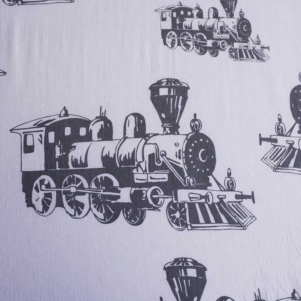 Locomotive Vaikiška paklodė su guma, 90x200+25 cm