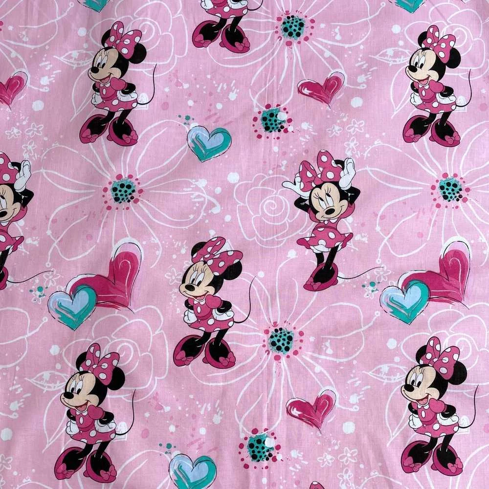 Minnie "Flowers 02" Vaikiška paklodė su guma, 90x200+25 cm