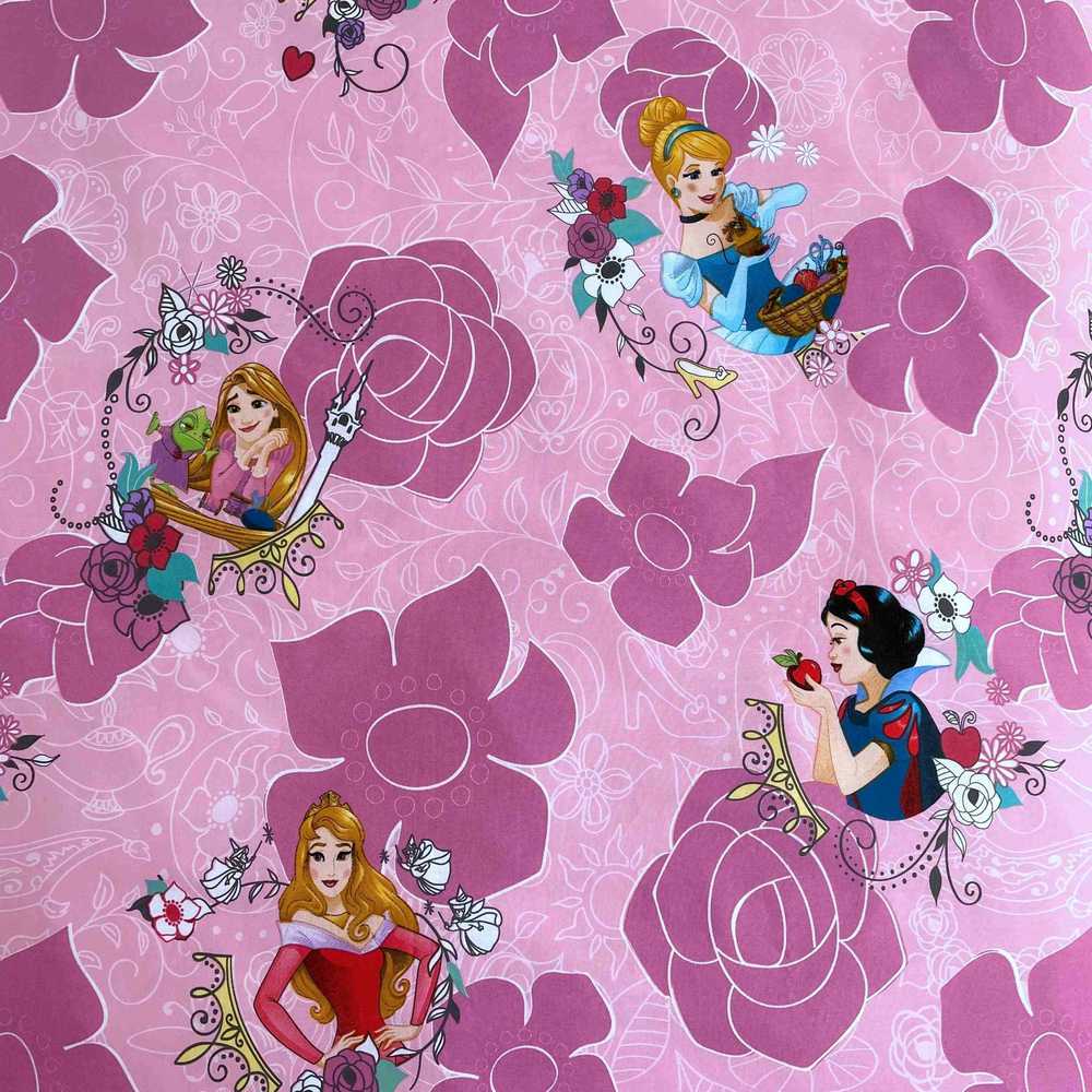 Patalynė bawełniana 140x200 Princesės 6763 Princess Kopciuszek Śnieżka Aurora Bella rožinė poszewka 70x90