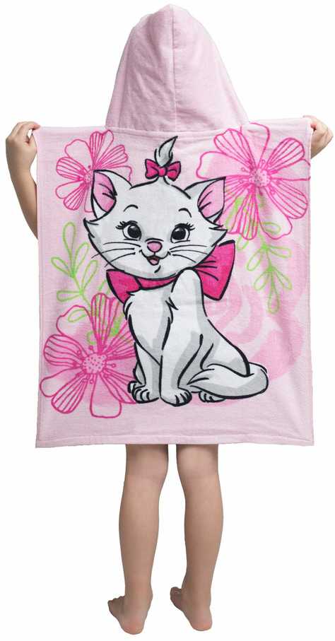 Pink Marie Cat "Rožinė flower" Vaikiškas rankšluostis-pončas, 50x115 cm