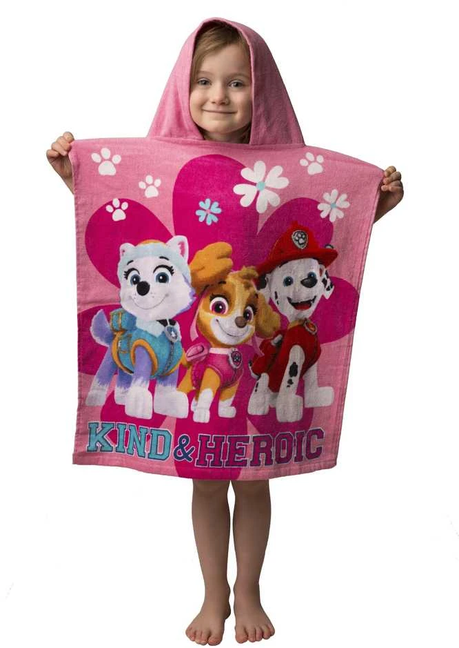 Paw Patrol PP475 Vaikiškas rankšluostis-pončas, 50x115 cm