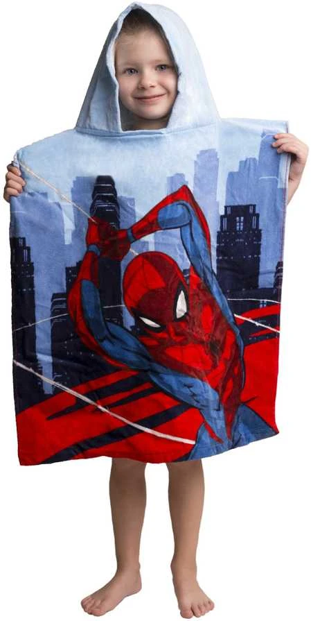 Spider-man "Super hero" Vaikiškas rankšluostis-pončas, 50x115 cm