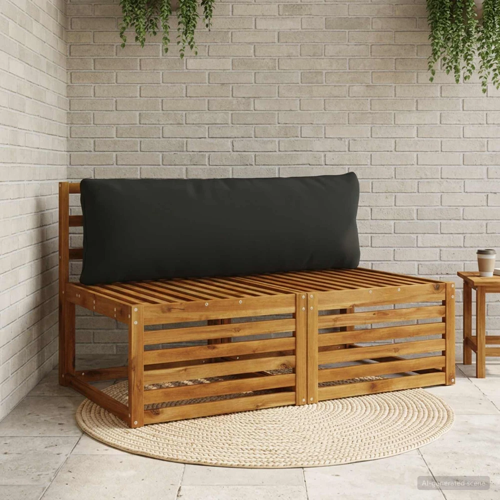 Atlošo pagalvė PUTTEN 100% poliesteris Juoda 120 x 40 x 15 cm