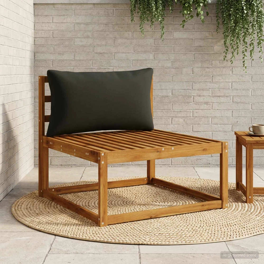 Atlošo pagalvė PUTTEN 100% poliesteris Juoda 80 x 40 x 15 cm