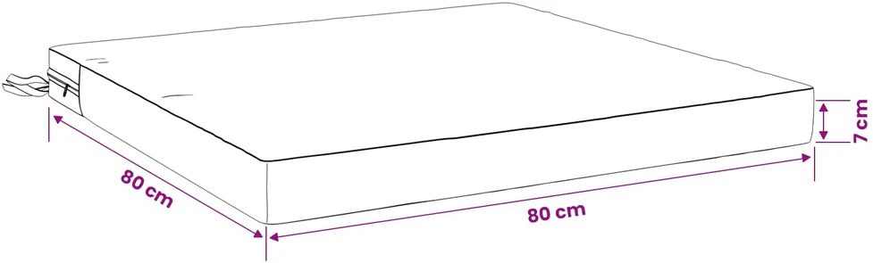 1 dalies sėdynės pagalvėlė SOEST 100% poliesteris Kreminė