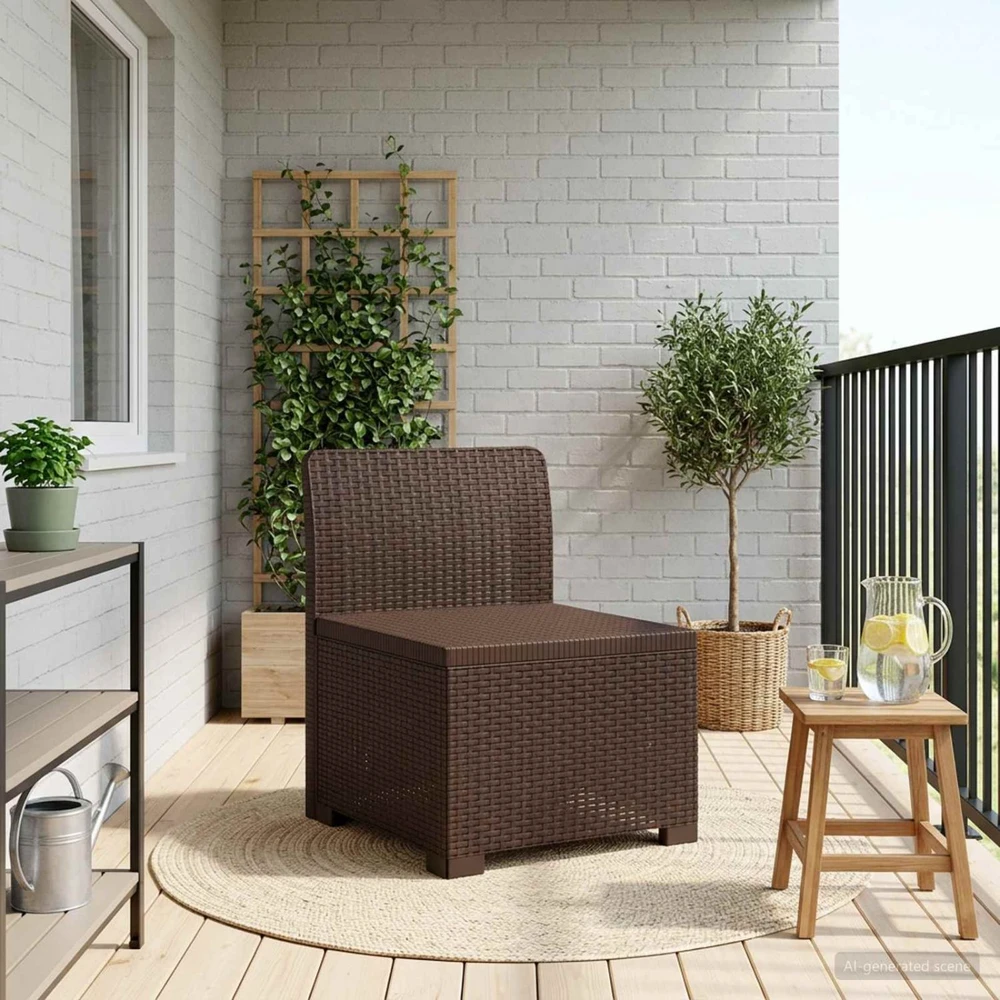 1-Vietis Sodo Sofas, Atrodo kaip Ratano PP Ruda