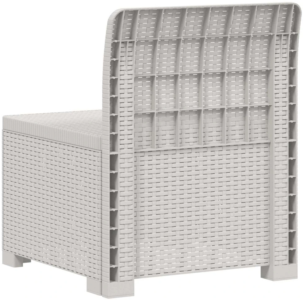 1-Vietis Sodo Sofas, Atrodo kaip Ratano PP Balta