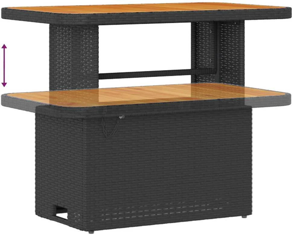 Sodo Sofų Rinkinys 10 pcs Juoda poliratanas