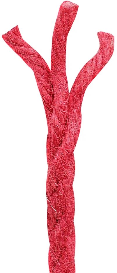 10 vnt. 2 mm Raudona 100% Tossa jutas