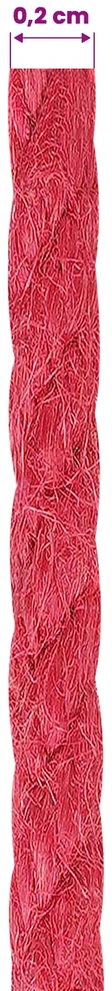 10 vnt. 2 mm Raudona 100% Tossa jutas