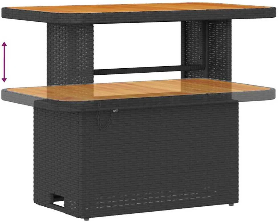 Sodo Sofų Rinkinys 11 vnt. Juoda poliratanas