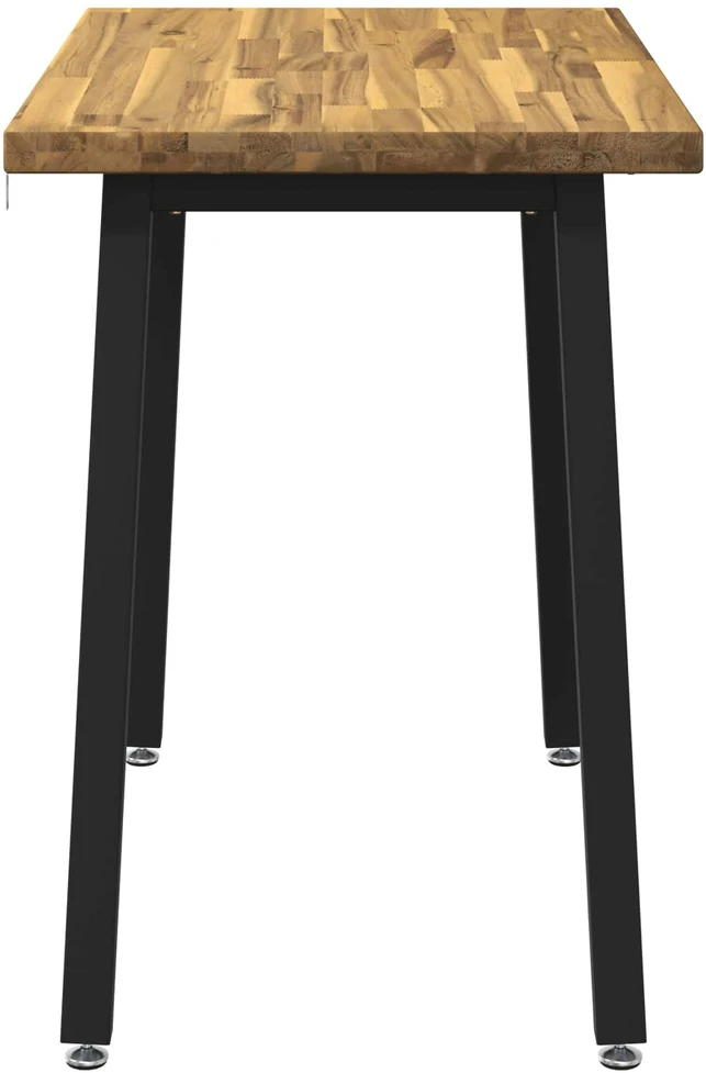 110 x 55 x 75 cm Kietos akacijos mediena Balta ir juoda