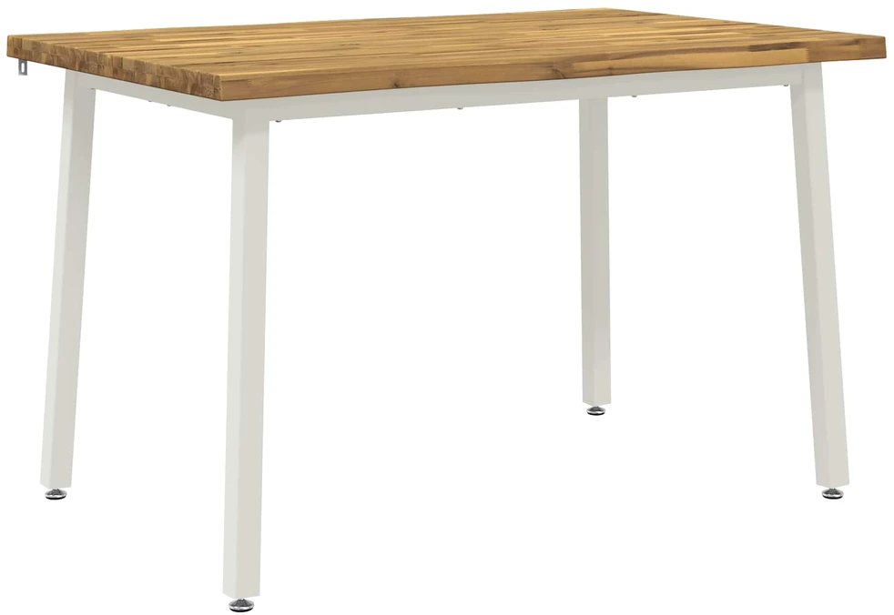 110 x 55 x 75 cm Kietos akacijos mediena Balta Stačiakampio