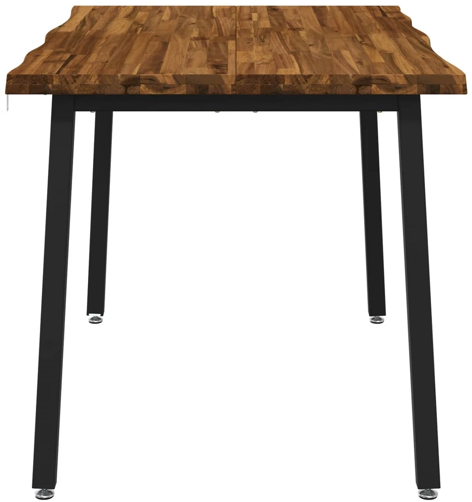 110 x 55 x 75 cm Kietos akacijos mediena Natūrali ir juoda