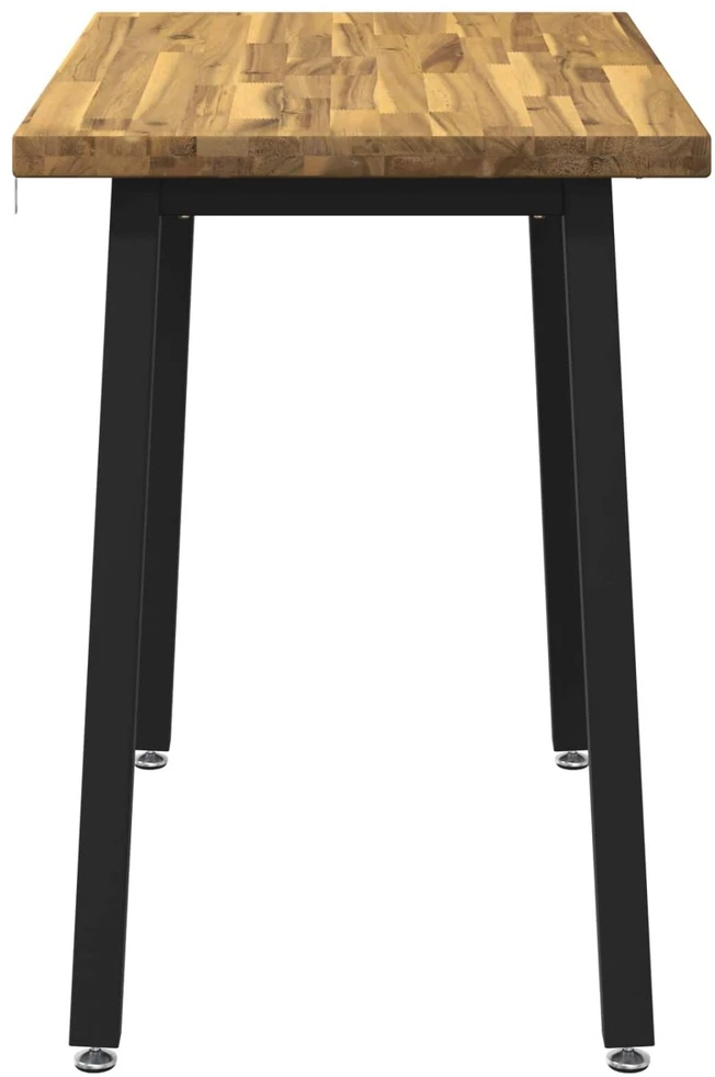 110 x 55 x 75 cm Kietos akacijos mediena Balta ir juoda