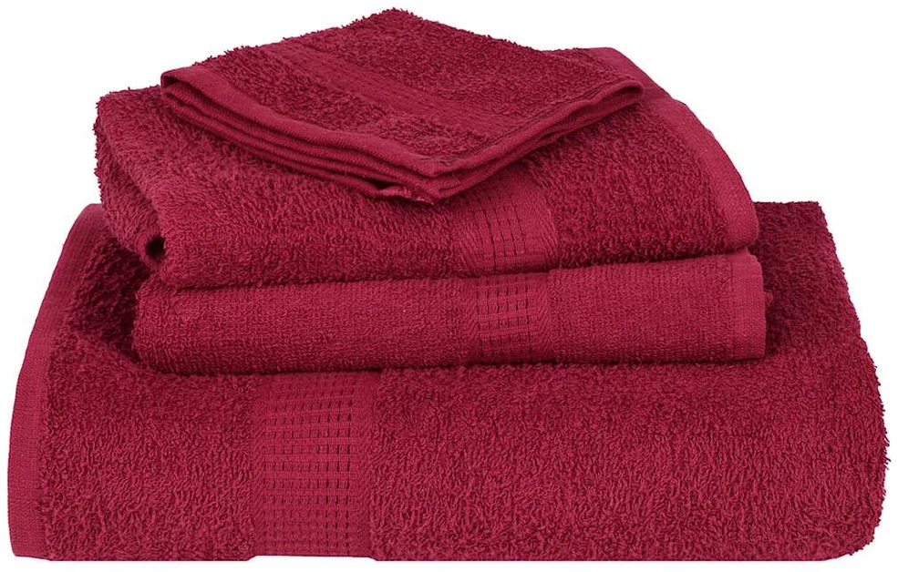 Rankšluostis Rankšluosčių rinkinys, 12vnt., raudoni, 100% medvilnė, 360g/m²