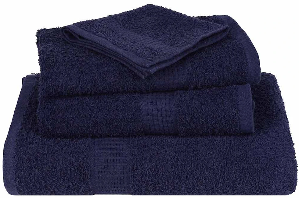 Rankšluostis Rankšluosčių rinkinys, 12vnt., mėlyni, 100% medvilnė, 360g/m²