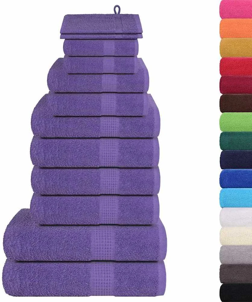 Rankšluostis Rankšluosčių rinkinys, 12vnt., violetiniai, 1medvilnė, 360g/m²