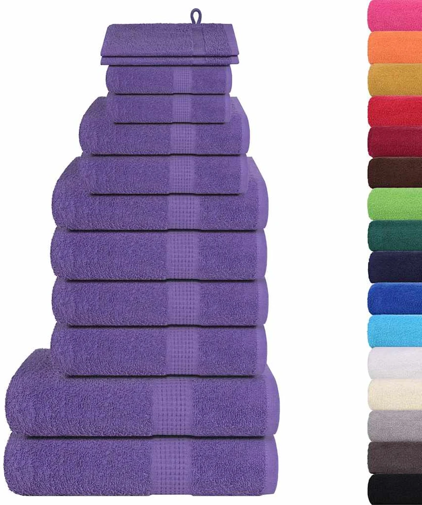 Rankšluostis Rankšluosčių rinkinys, 12vnt., violetiniai, 1medvilnė, 360g/m²