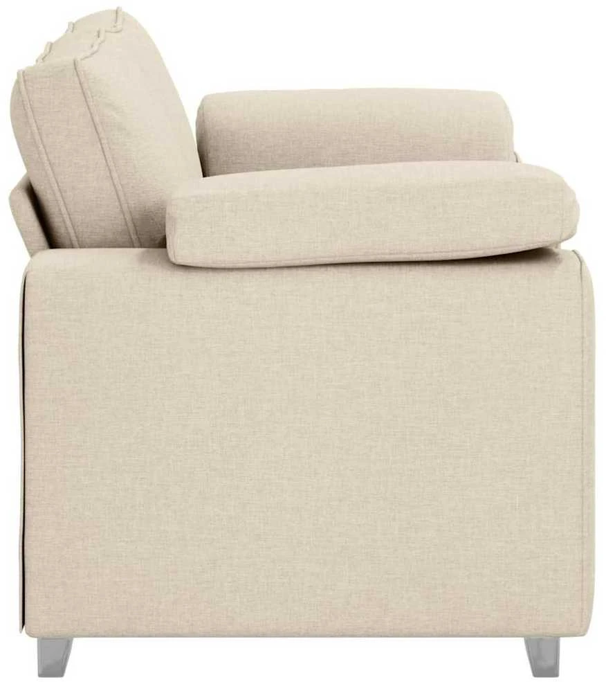 Dvitaškė sofa Smėlio 160 cm Lino mišinio audinys