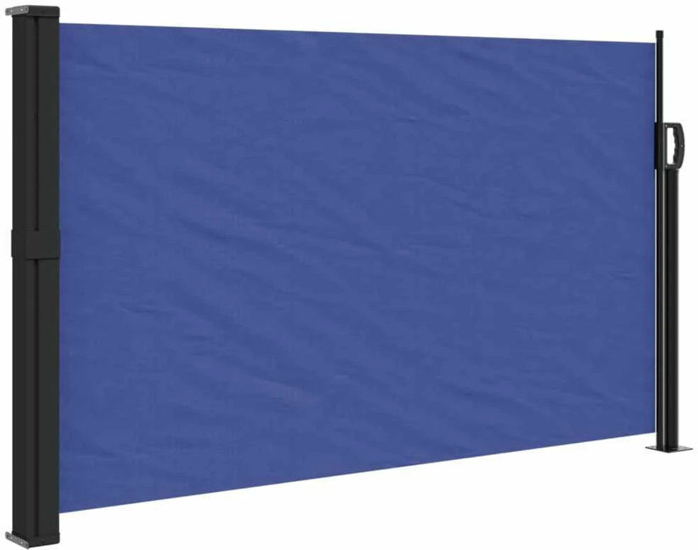 Ištraukiama šoninė pertvara, mėlynos spalvos, 120x600cm