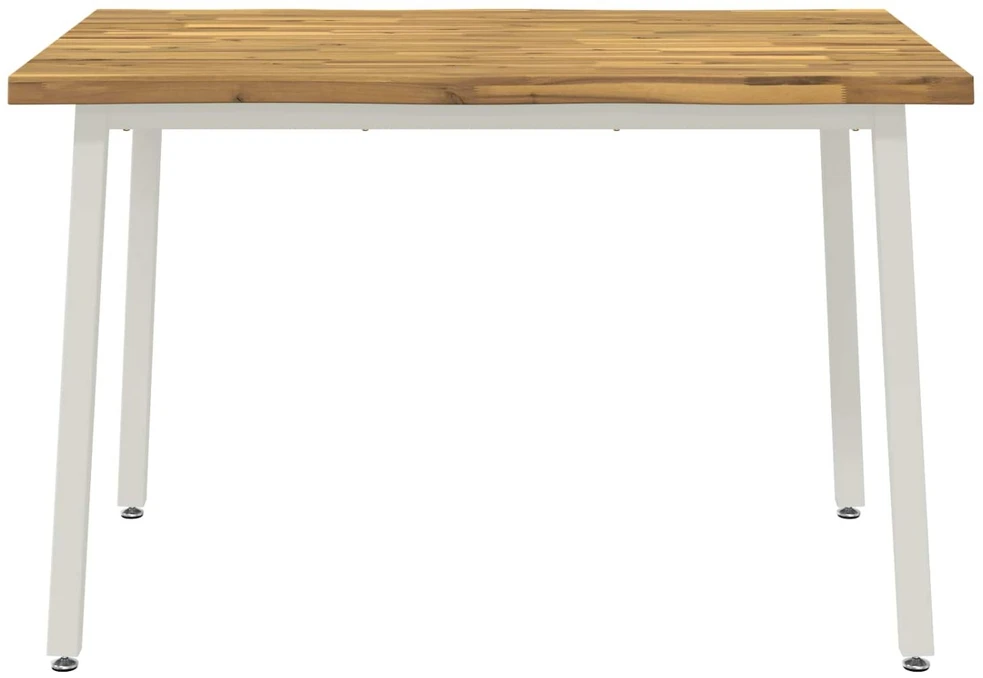 120 x 70 x 75 cm Kietos akacijos mediena Balta Stačiakampio