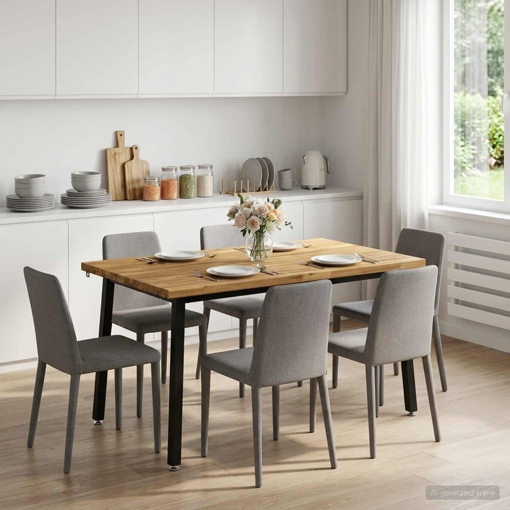 Kvadratinis valgomojo stalas 120 x 70 x 75 cm