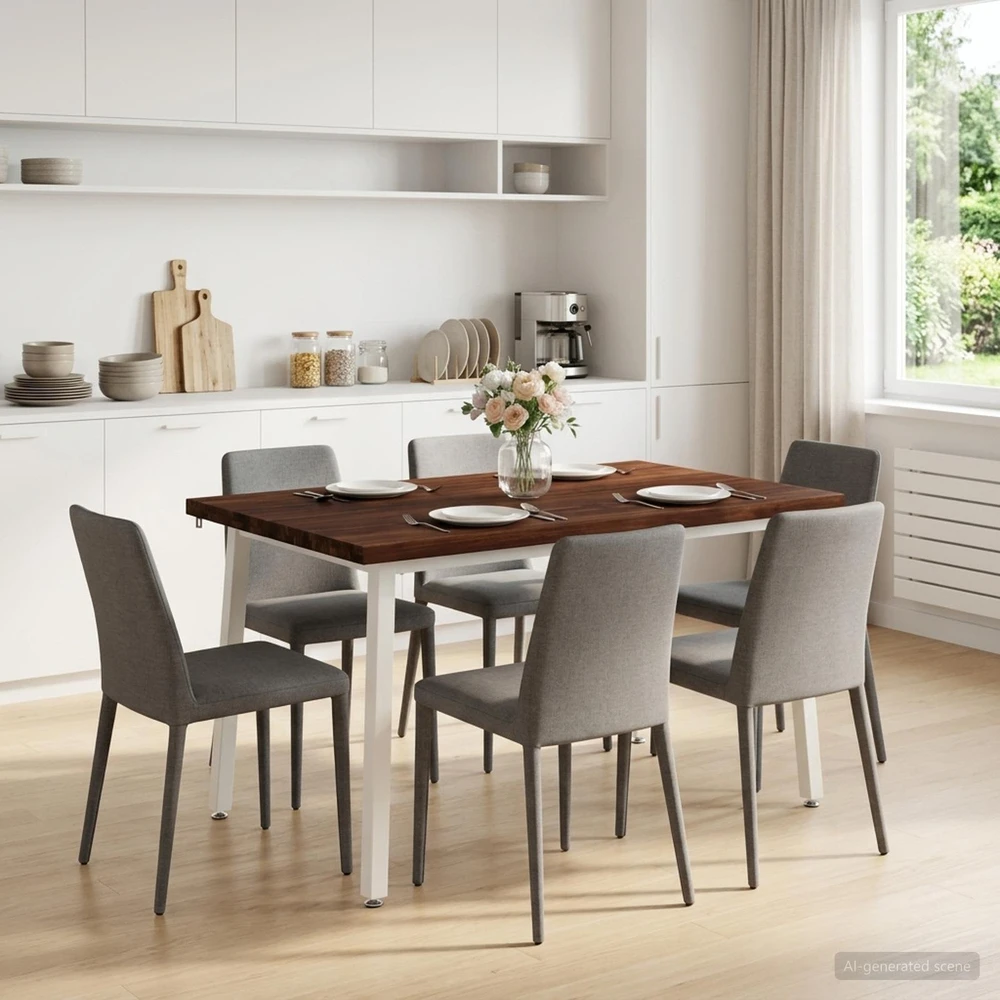 Kvadratinis valgomojo stalas 120 x 80 x 75 cm