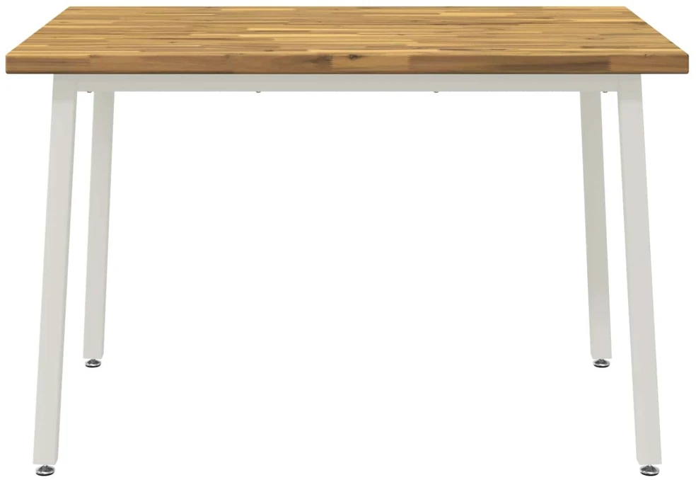 120 x 80 x 75 cm Kietos akacijos mediena Balta Stačiakampio