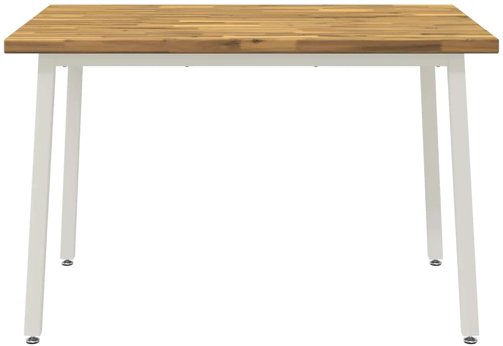 120 x 80 x 75 cm Kietos akacijos mediena Balta Stačiakampio