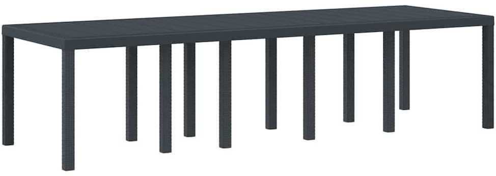 Sodo valgomojo komplektas 13 vnt. Antracitas Plastmasė