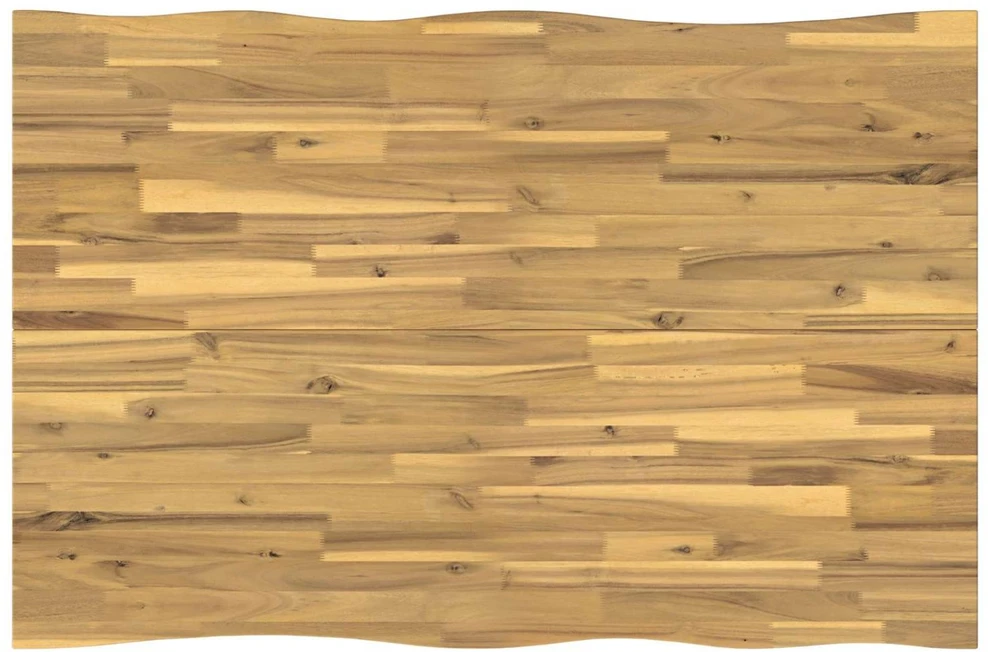 140 x 70 x 75 cm Kietos akacijos mediena Balta ir juoda