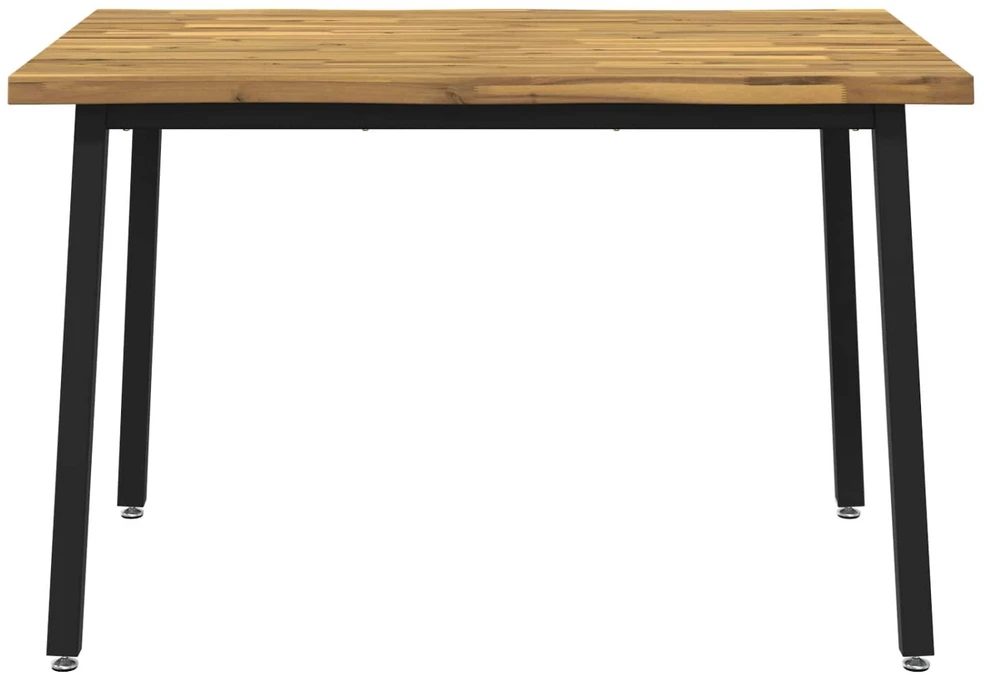 140 x 70 x 75 cm Kietos akacijos mediena Balta ir juoda