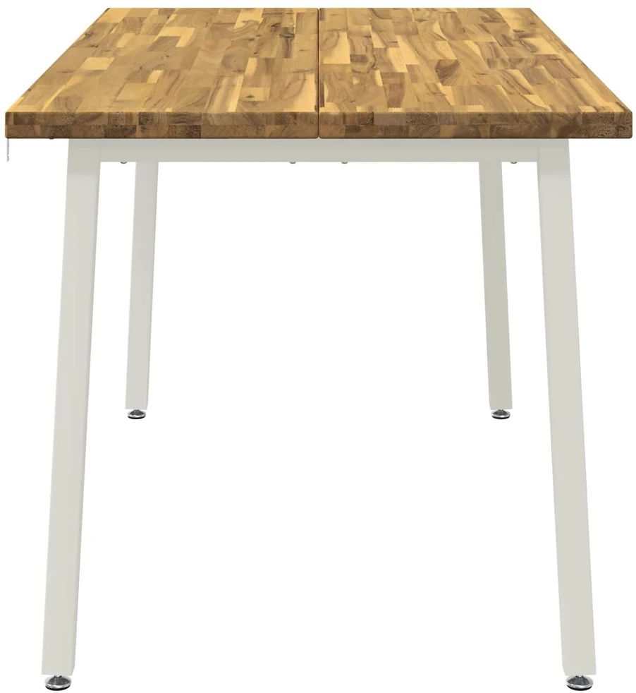 140 x 70 x 75 cm Kietos akacijos mediena Natūrali ir Balta