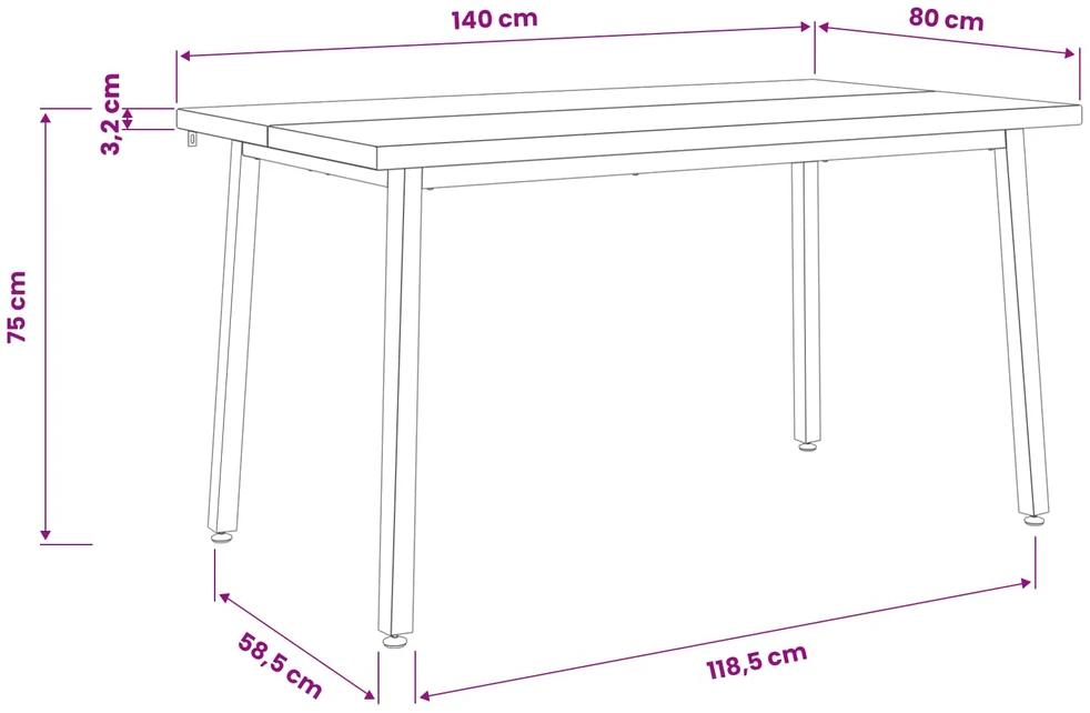 140 x 80 x 75 cm Kietos akacijos mediena Tamsiai ruda ir juoda