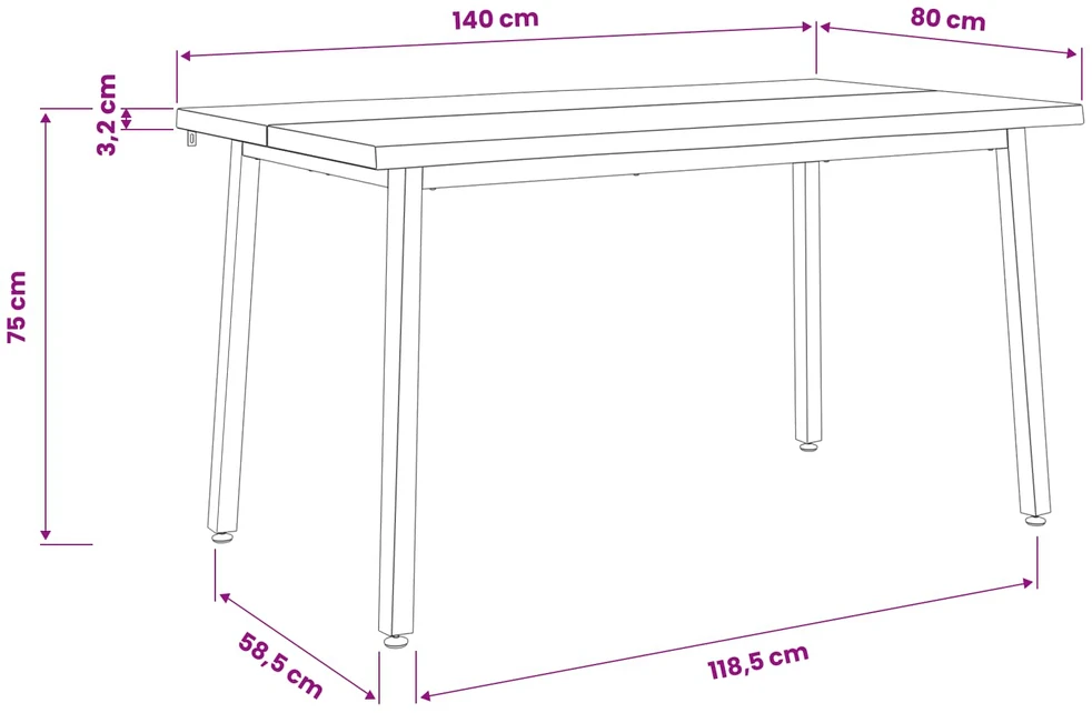 140 x 80 x 75 cm Kietos akacijos mediena Tamsiai ruda ir juoda