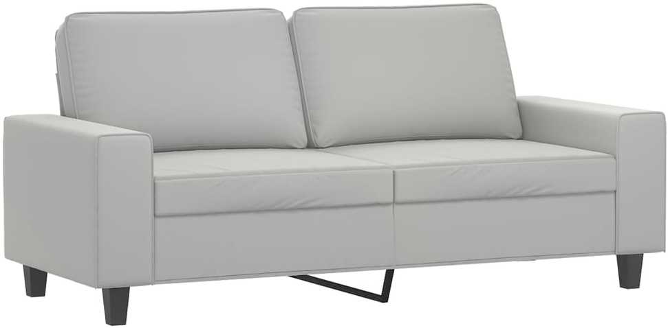Dvivietė sofa, šviesiai pilka, 140cm, mikropluošto audinys