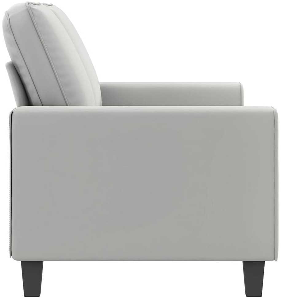 Dvivietė sofa, šviesiai pilka, 140cm, mikropluošto audinys
