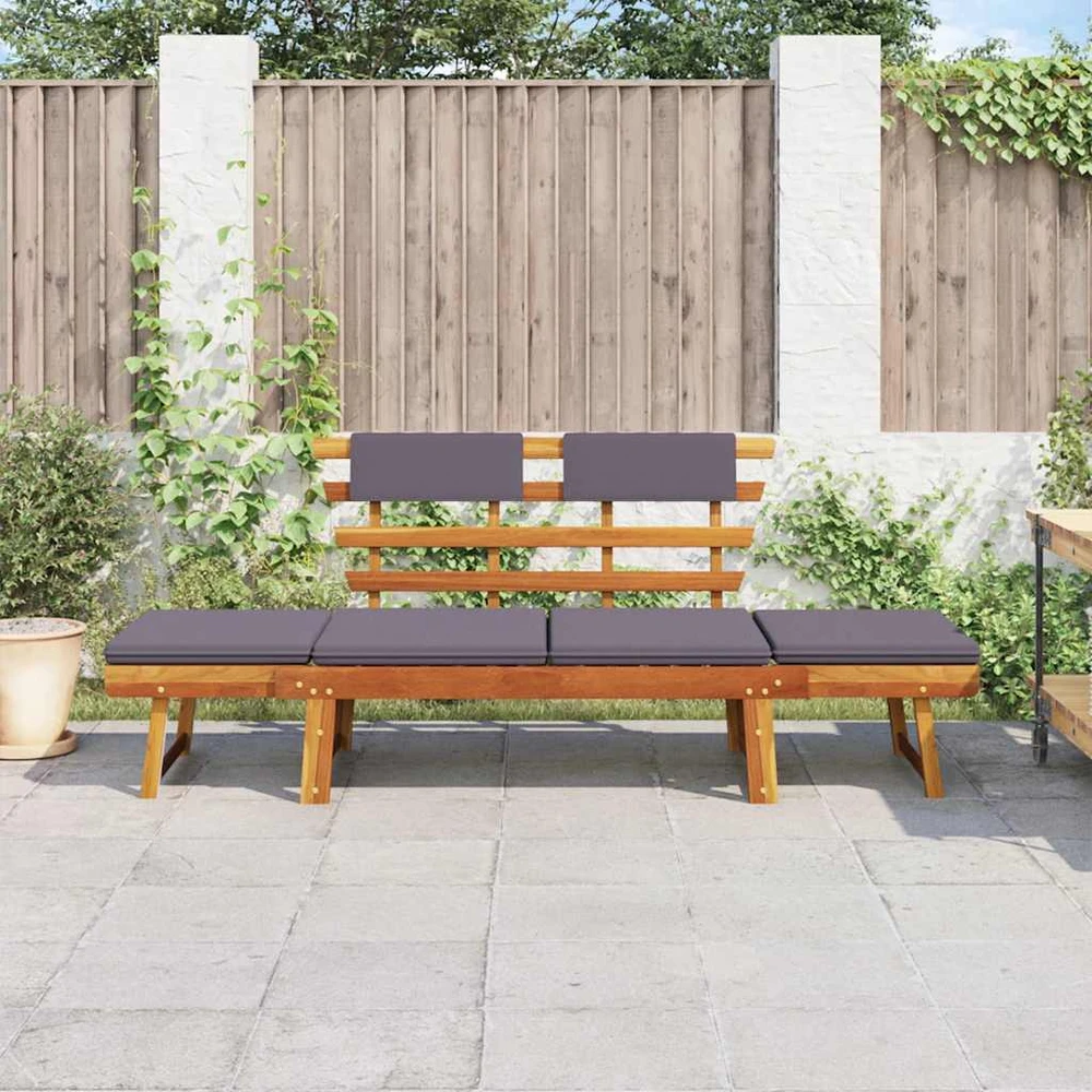 2-1 Sodo sofa su pagalvėmis, 190cm, akacijos medienos masyvas