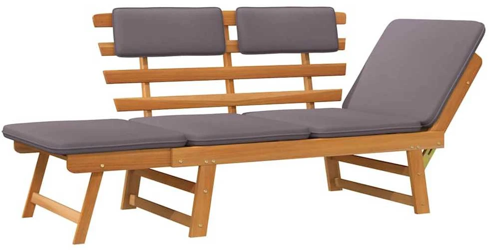 2-1 Sodo sofa su pagalvėmis, 190cm, akacijos medienos masyvas